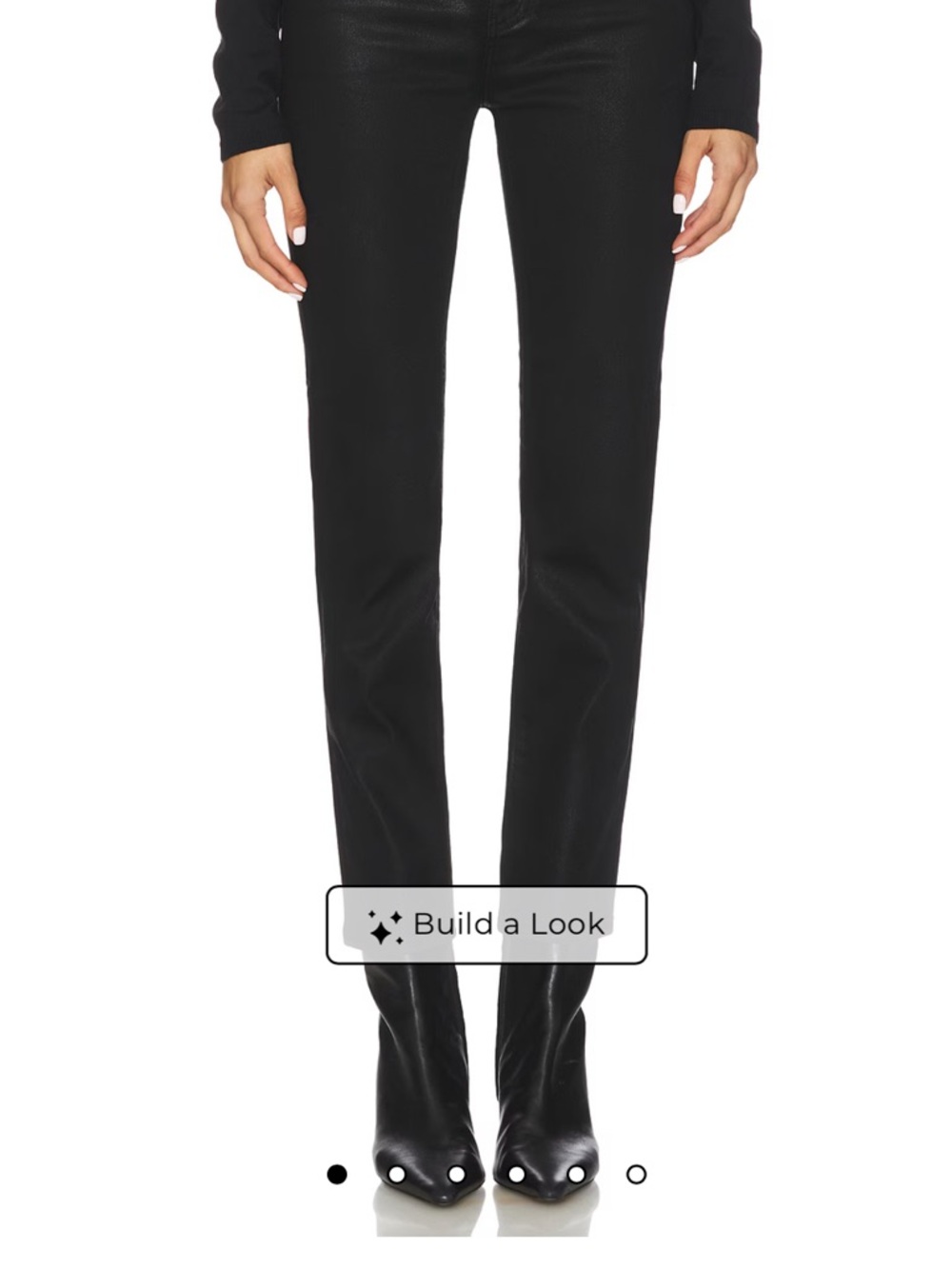 Sleek Black Straight-Leg Pants AG